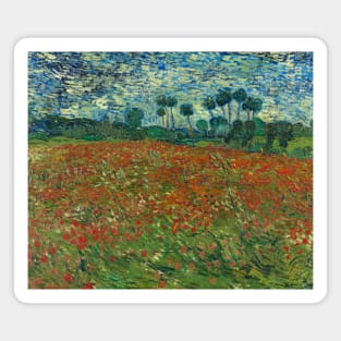 Poppy Field by Vincent van Gogh Magnet